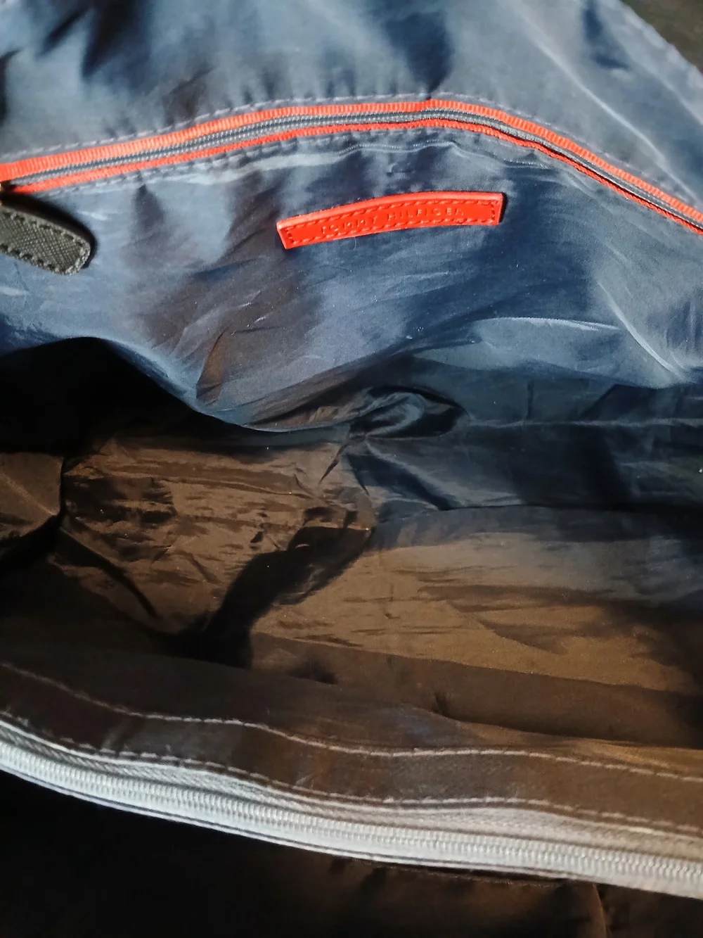 Tommy Hilfiger Black & Grey Patterned Tote Bag with Front Zip Pocket